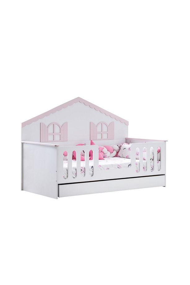 Yavrulu Karyola, Poli Yavrulu Montessori Yatak - Pembe + 1 Adet Comfort Yatak - 5