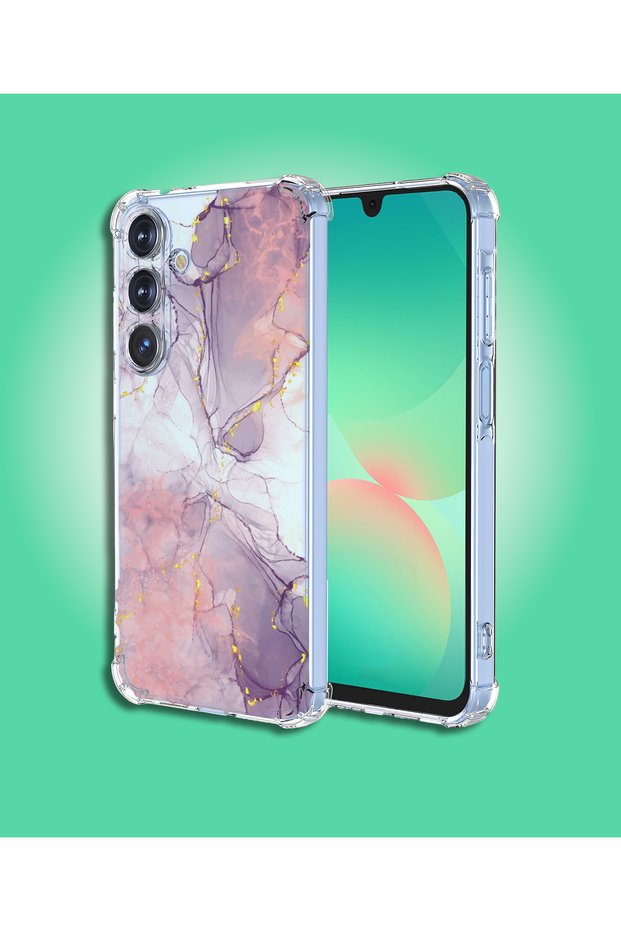 Samsung Galaxy A26 Compatible Transparent Printed Case with Corner Protection