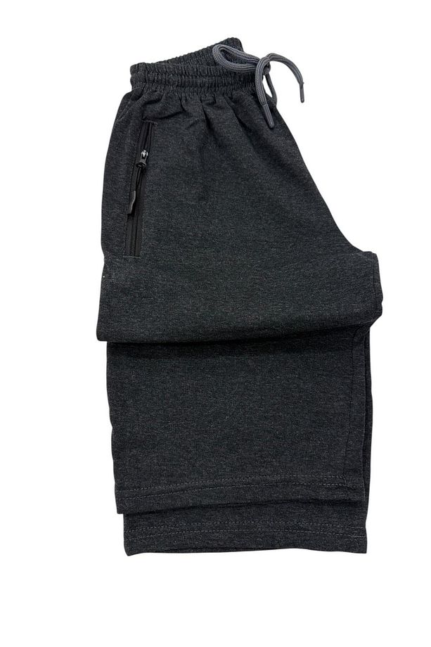 erkek çocuk kapri şort / fermuarlı cepli çocuk şort beli lastikli bermuda şort - 4
