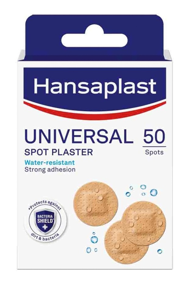 Universal Spot Plasters, Water-Resistant & Strong Adhesion, 50 Strips