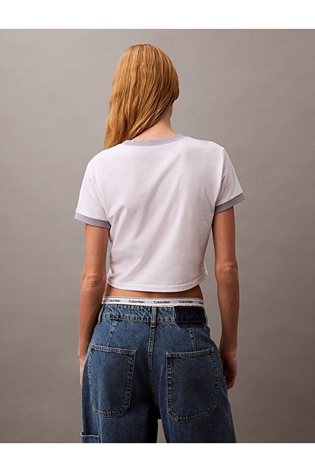 SS DRAPEY JERSEY CROP TEE Kadın Crop LV047B808G-VVC - 3