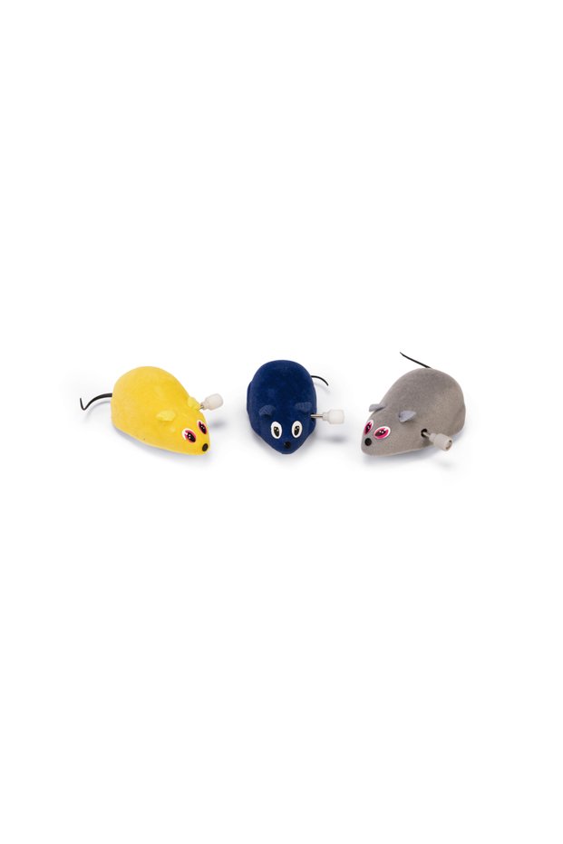 Wind-Up Colorful Mini Mouse Cat Toy 6.5 cm