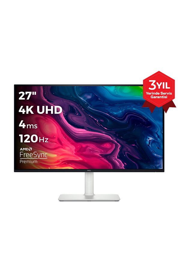 S2725QS 27 3840x2160 4K UHD 120Hz 4ms HDMI DP FreeSync Premium IPS Monitör - 1