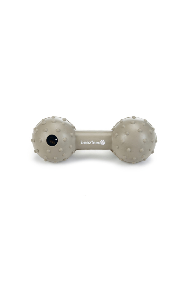 Dog Toy, Treat and Play, Dumbbell, Rubber, Beige, 11.5cm