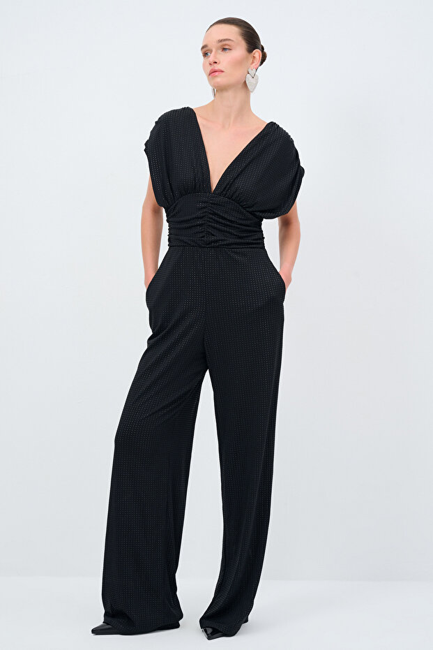 V Yaka Örme Tulum - 3