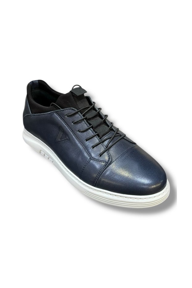 Voyager 4467-Y Men's Elastic Genuine Leather Casual Sports Sneaker Shoes