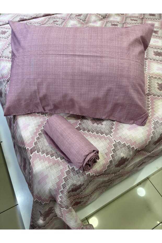 Canvas Patterned Sheet Elastic Single Pique Set - Lilac - 6