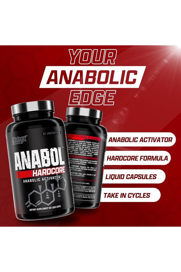منشط أنابول هاردكور الابتنائي، عامل بناء العضلات وتقويتها، 60 قرصًا - 7