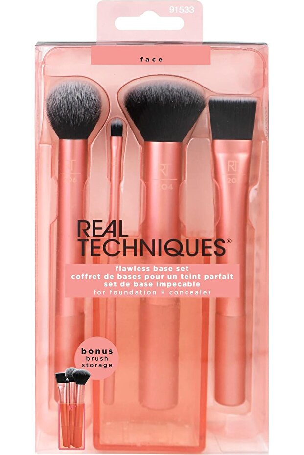 مجموعة فرش مكياج الأساس الخالية من العيوب من ريل تك، Rt1533 - 2
