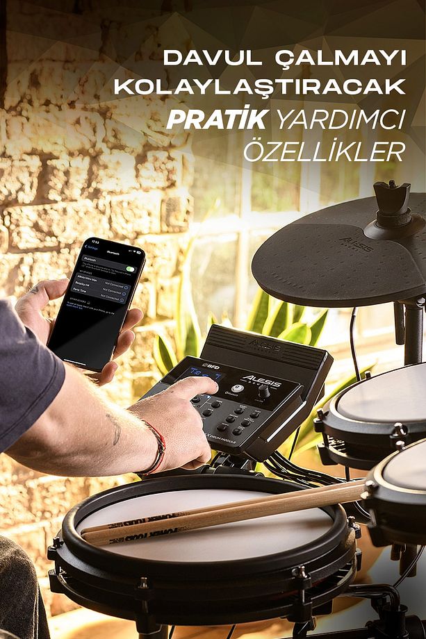 Nitro MAX 8 Parça Elektronik Davul Seti - Bluetooth ve BFD Sesleri Dahil - 6