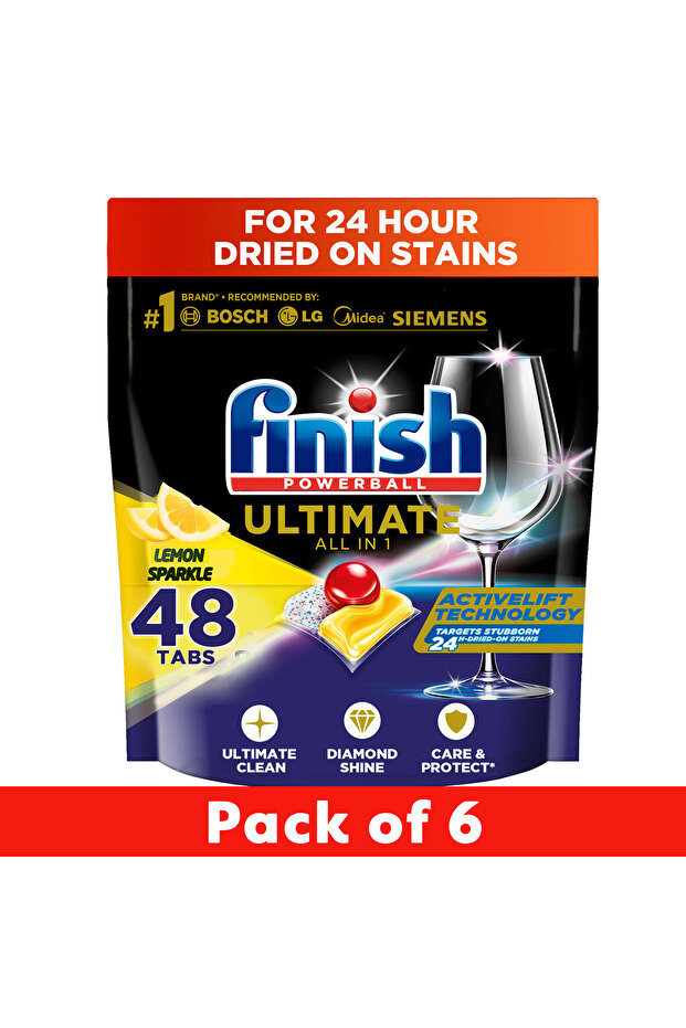 Powerball Ultimate All In 1 Dishwasher Detergent 48 Tabs X Pack Of 6