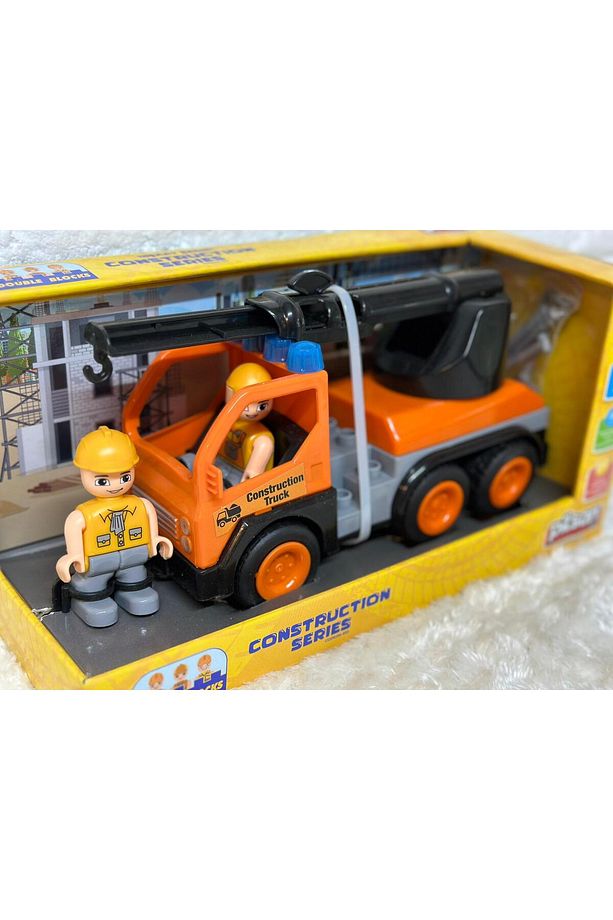 Double Blok İttir Gitsin İnşaat Serisi İş Makinaları Vinç 25 cm - 2