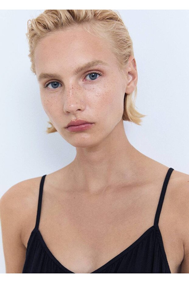 Büzgülü Kısa Elbise - 7