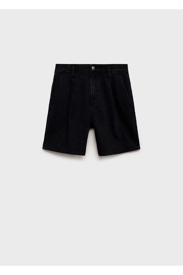 Pilili denim bermuda şort - 3