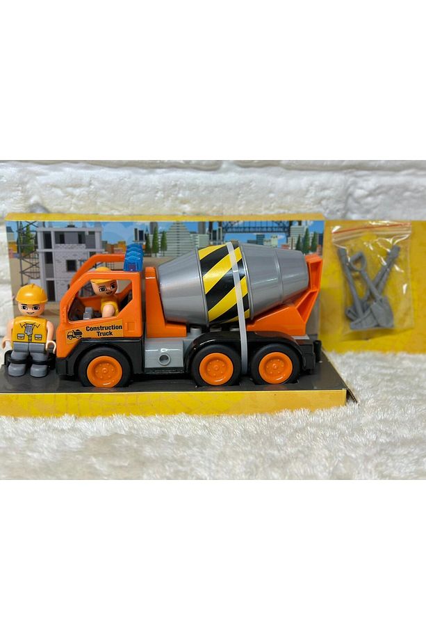 Double Blok İttir Gitsin İnşaat Serisi İş Makinaları Mikser 25 cm - 2