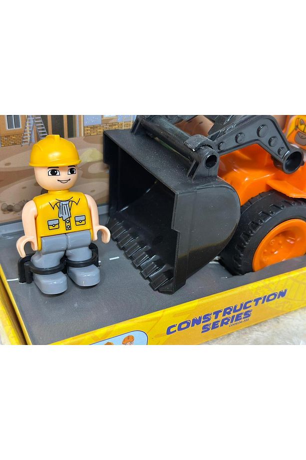 Double Blok İttir Gitsin İnşaat Serisi İş Makinaları Kepçe 25 cm - 4