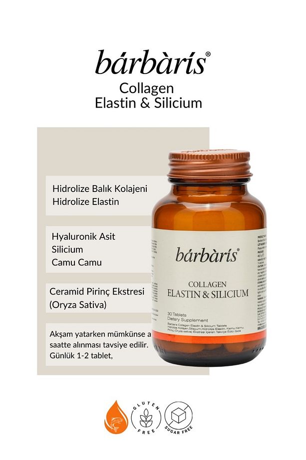 Elastin&sılıcıum Tip 1-3 Balık Kolajeni Cilt Saç Tırnak 30 Tablets - 2