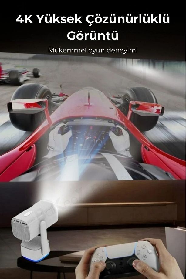 K2 Şarjlı Projeksiyon Cihazı Android Bluetooth Ev Sineması Projektör - 2