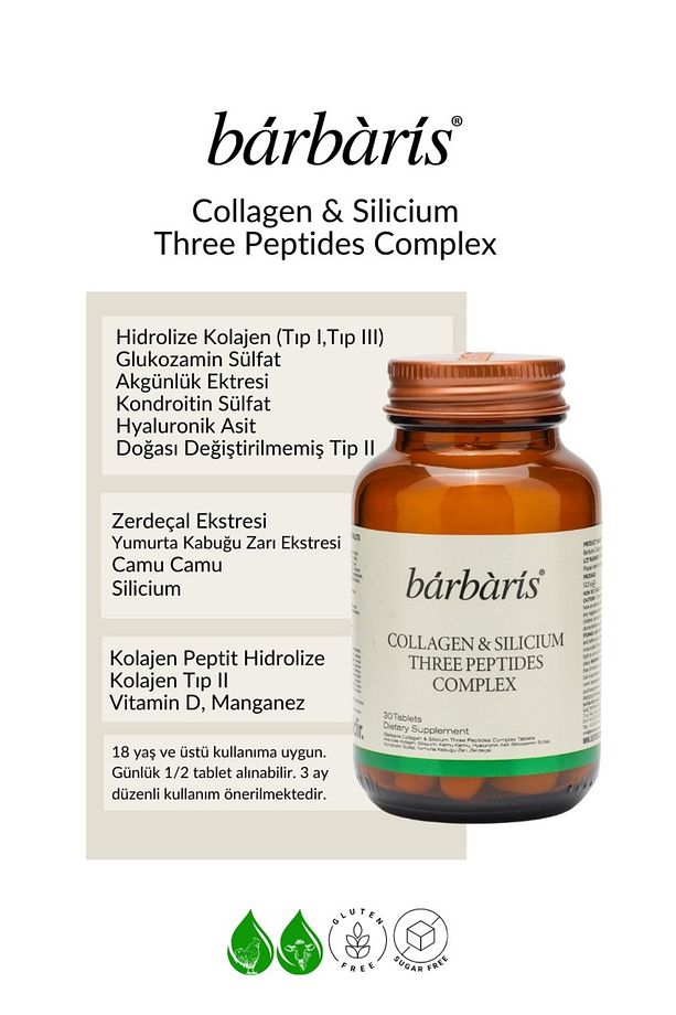 Sılıcıum Three Peptides Complex 30 Tablet Tip 1-2-3 Eklem, Kıkırdak, Kemik - 2