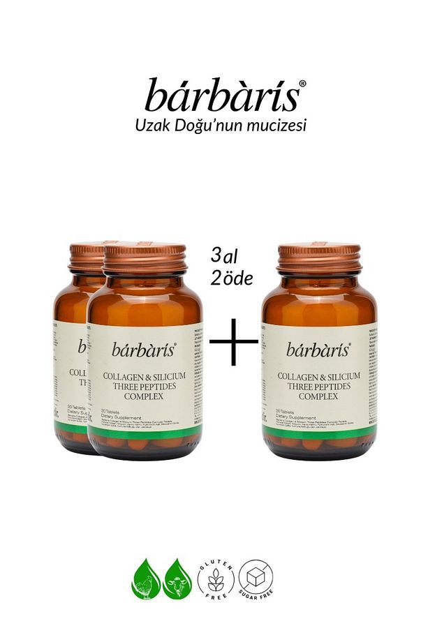 Sılıcıum Three Peptıdes Complex 90 Tablets-3 Paket Tip 1-2-3 Eklem, Kıkırdak, Kemik - 1
