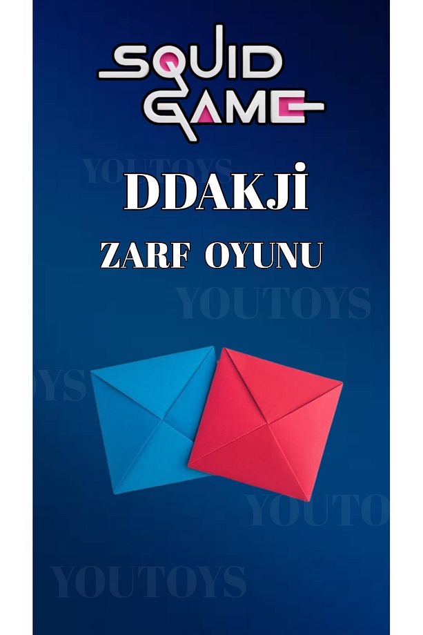 6 Oyun Tek Pakette- Şeker- Kumlu Ve Kutulu 5 Taş Ddakji Taş Devirme Topaç Jegi Davet Kartı Set - 6