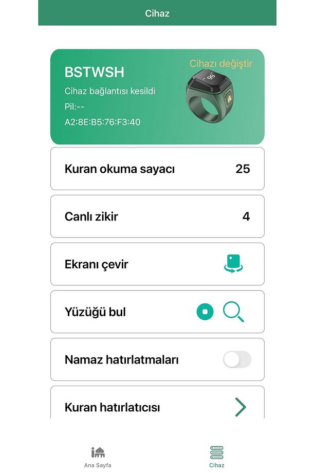 AKILLI Zikirmatik yüzük saat iOS android destekli - 3