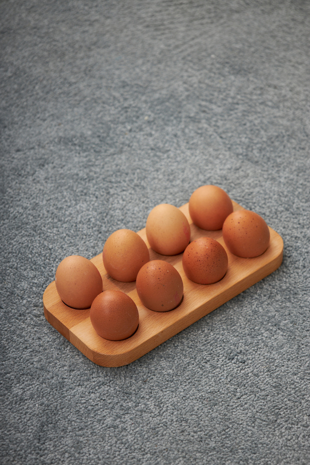حامل بيض من الخشب الصلب - 6