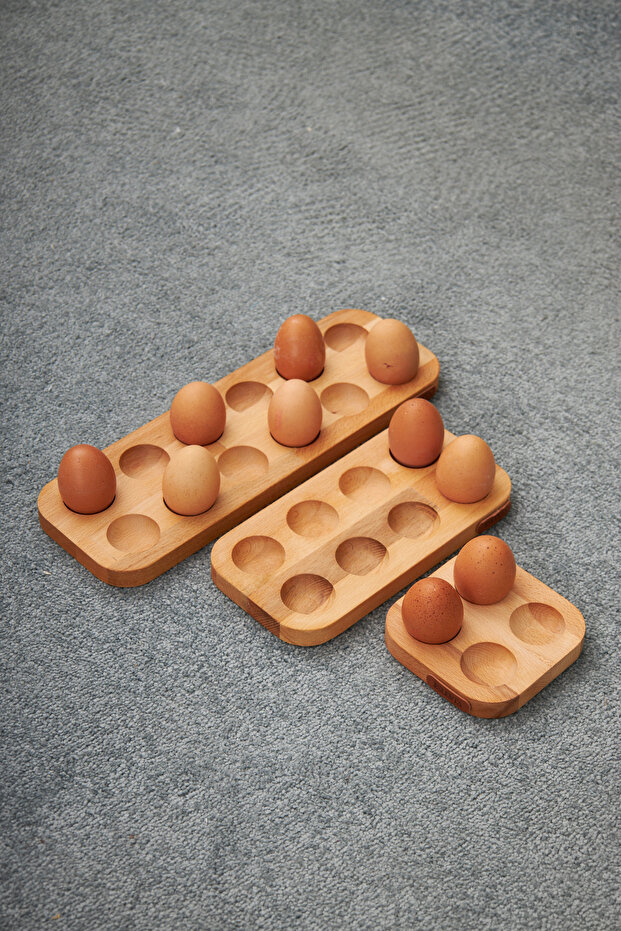 حامل بيض من الخشب الصلب - 4