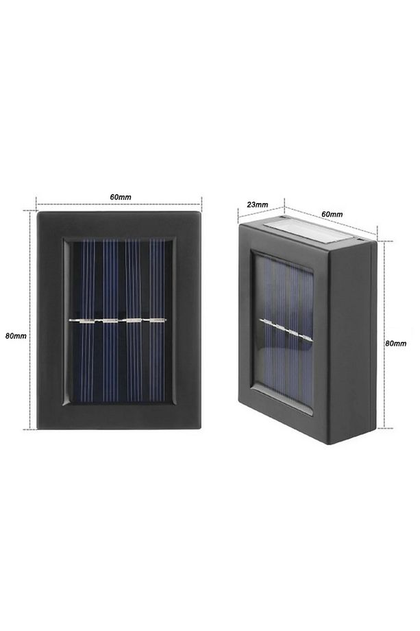 Güneş Enerjili Solar Lamba Aplik Led Teras Bahçe Veranda Çift Taraflı 1 Adet - 7