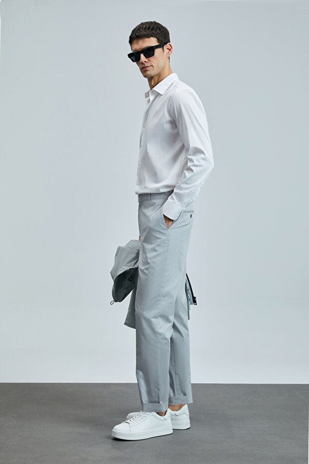 111010635 Farem Men's Basic Shirt Regular Fit Men's Shirt White - 6