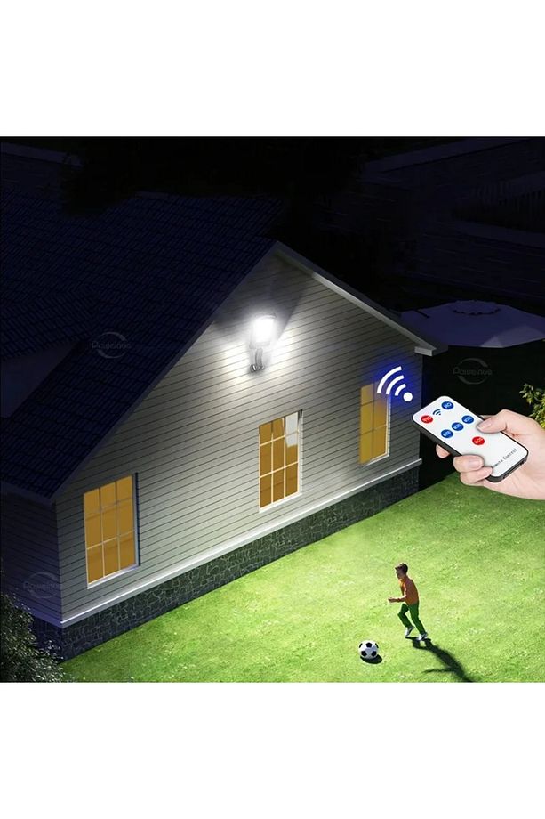 Güneş Enerjili Sokak Lambası Bahçe Aydınlatması Sensörlü 3 Mod 9 Cob Led Solar 37cm X 11.5cm - 4