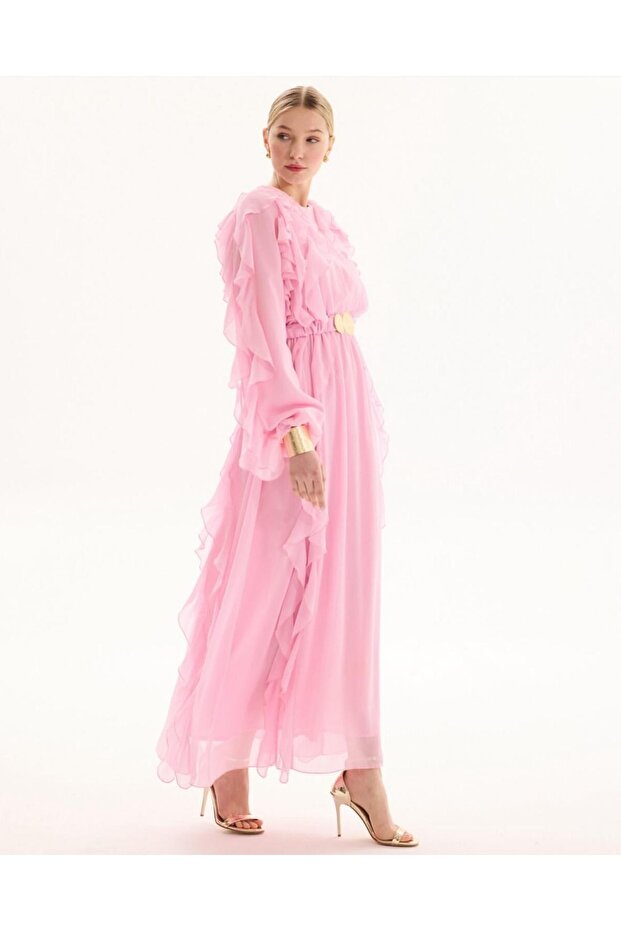 4807 Specıal Ruffle Elbise - 1