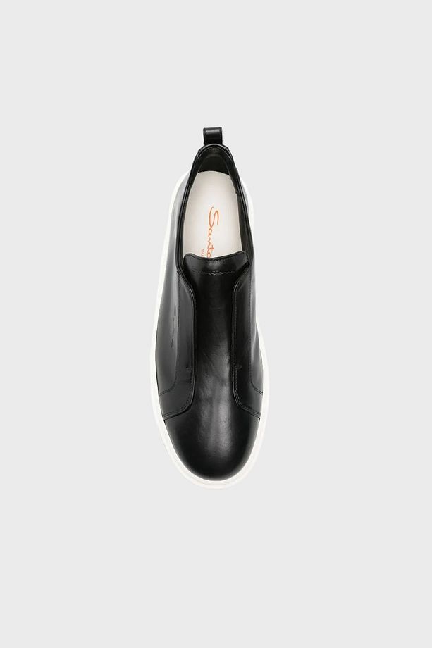 Logolu Hakiki Deri Kalın Tabanlı Slip-On Sneaker Ayakkabı Erkek AYAKKABI MBCD21995BARTMVIN01 - 4