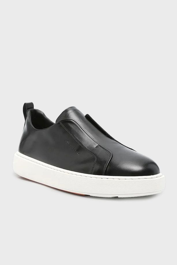 Logolu Hakiki Deri Kalın Tabanlı Slip-On Sneaker Ayakkabı Erkek AYAKKABI MBCD21995BARTMVIN01 - 2