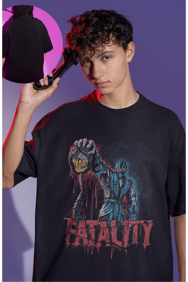 Unisex Sub-Zero Printed T-Shirt, Mortal Kombat Printed T-shirt