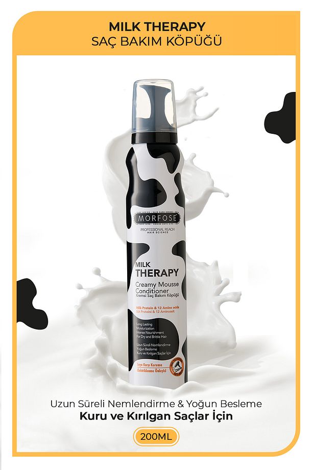 Milk Therapy Saç Köpüğü 200 ml - Besleyici, Koruyucu Etki - 3