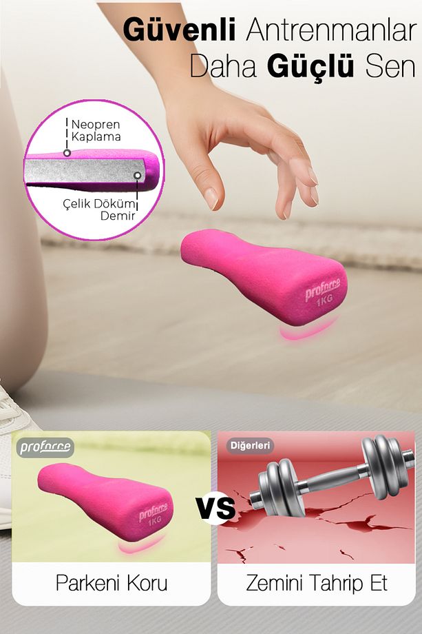 Neopren Dambıl 1 Kg -tek Adet Ndb1 - 3