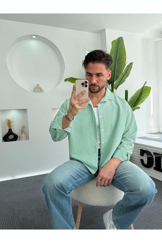 RL Gofre Kumaş Oversize Gömlek - 4