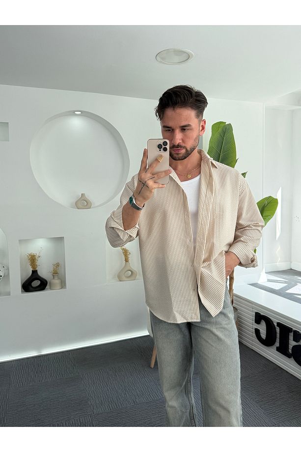 RL Gofre Kumaş Oversize Gömlek - 3
