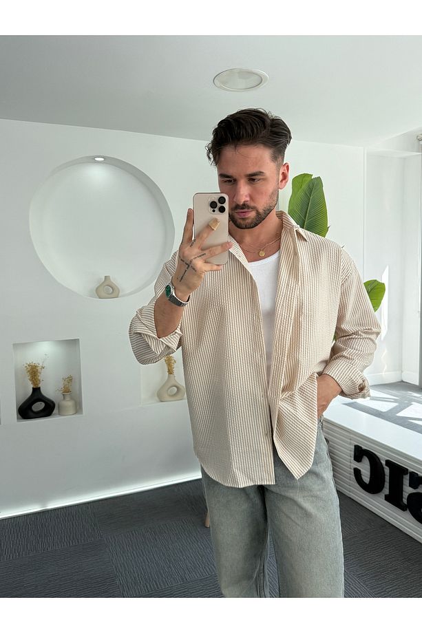 RL Gofre Kumaş Oversize Gömlek - 2