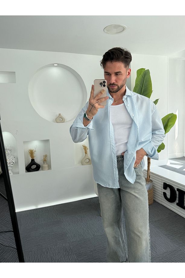 RL Gofre Kumaş Oversize Gömlek - 3