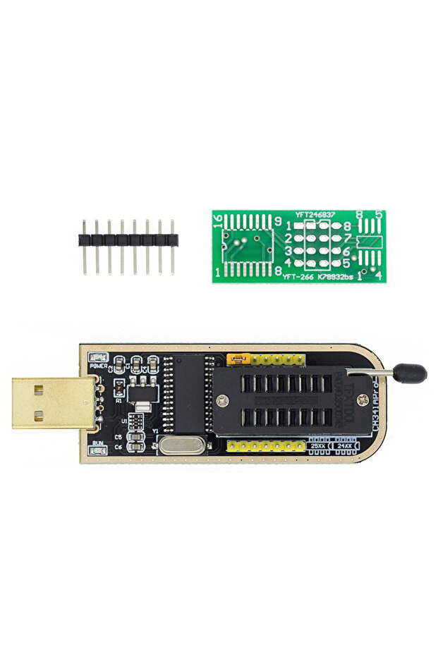 وحدة CH341، سلسلة CH341 24 25، وحدة برمجة EEPROM Flash BIOS USB، SOIC8 SOP8، مشبك اختبار لـ EEPROM