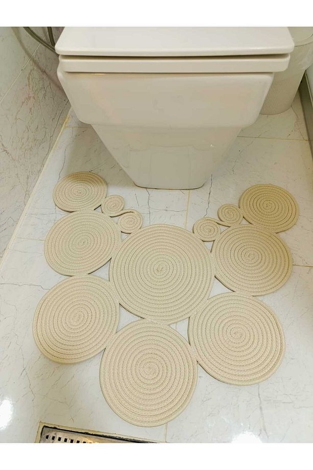 Jüt, Hasır, Paspas, Banyo Paspası, Klozet Önü Paspası, Klozet Paspas, Çift Taraflı - 3