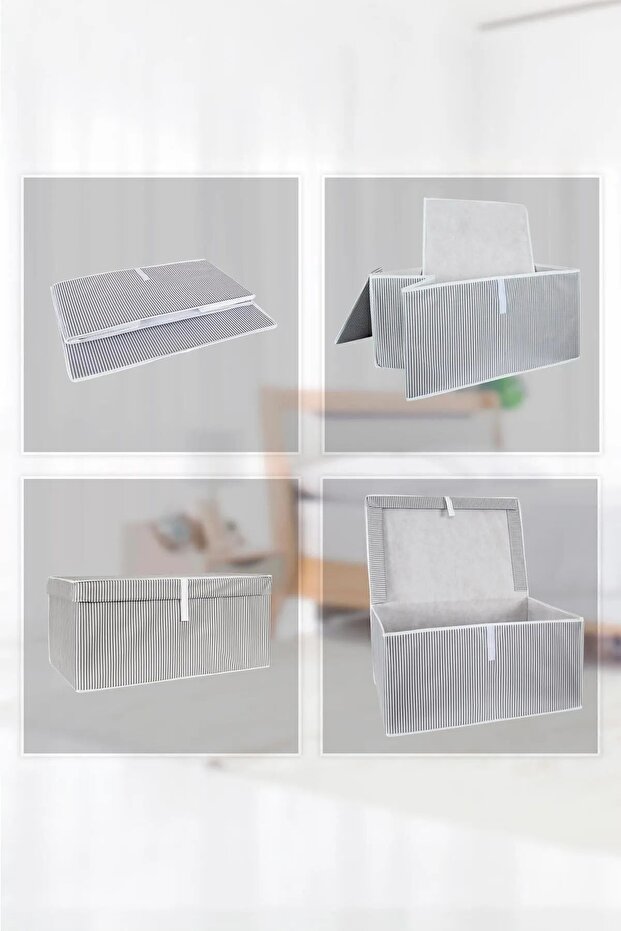 3 Boxes with Lid Hurç Mega Size 60X40X30 cm - 5
