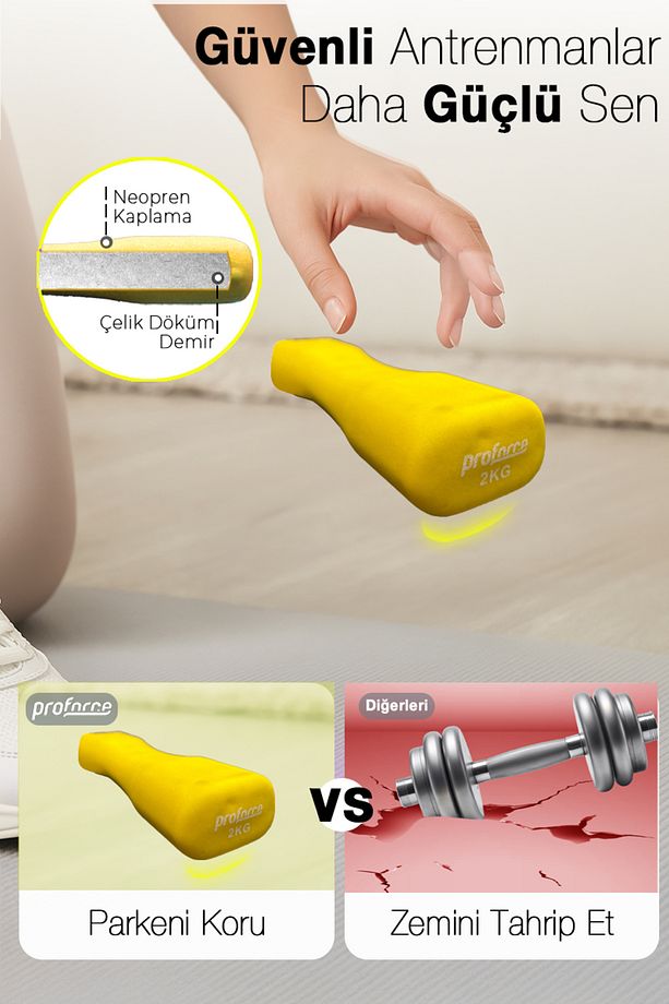 Neopren Dambıl 2 Kg -tek Adet Ndb2 - 3