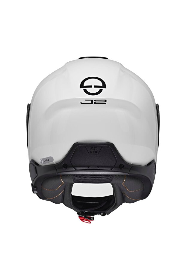 J2 Glossy White Kask - 3