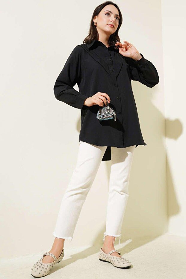 kadın V parçalı gömlek - 1