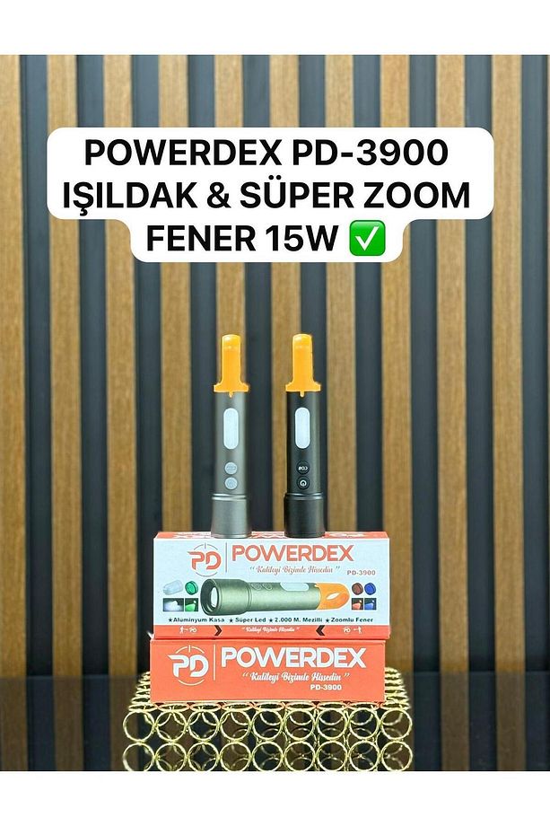 PD-3900 Ultra Parlak COB Led 9 Modlu Askılı Şarjlı El Feneri - 1