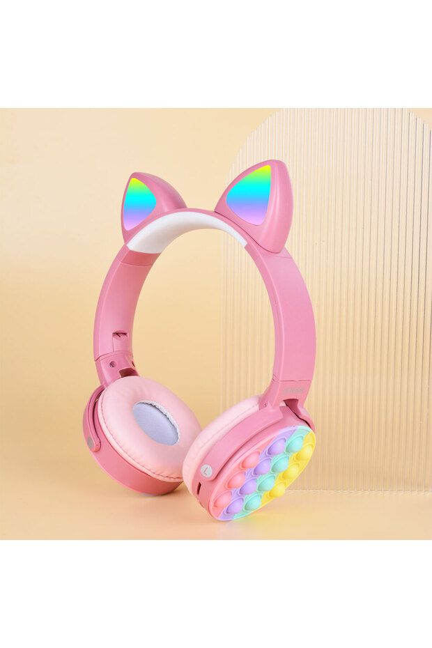 FZD CXT-950 RGB Led Işıklı Kedi Kulağı Band Tasarımı Ayarlanabilir Katlanabilir Kulak Üstü Bluetoot - 5
