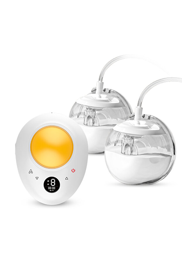 Egg Style Electric Breast Pump, Double Cups, Nightlight, USB Rechargeable, 240ml